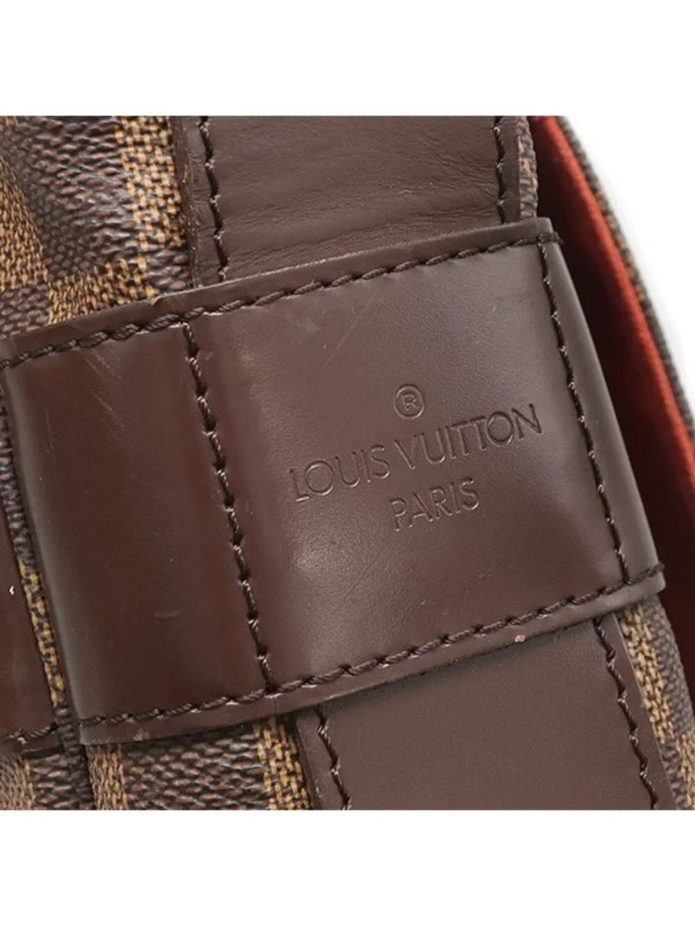 Louis Vuitton Shoulder Bag Bastille Damier Canvas Ebene Gold Brown